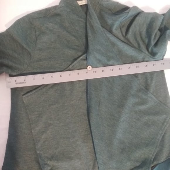 Logo Lounge women's size S green open cardigan sweater - Picture 8 of 13